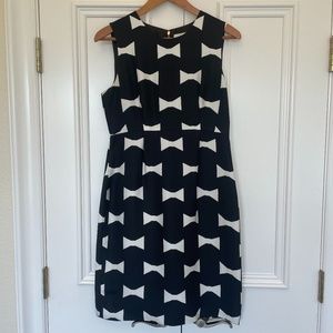 Kate Spade black silk bow dress size 8